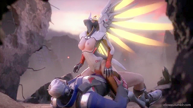 Compilation of Mercy from Overwatch getting fucked