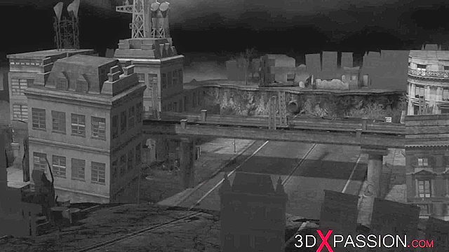 Hot 3d blonde gets fucked hard by a green monster with big dick in the sewers