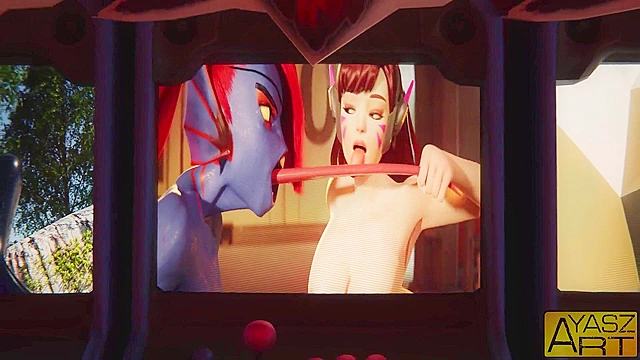 Flexible Game Objectives - Futanari Robo Echo ass fucks Overwatch Mercy