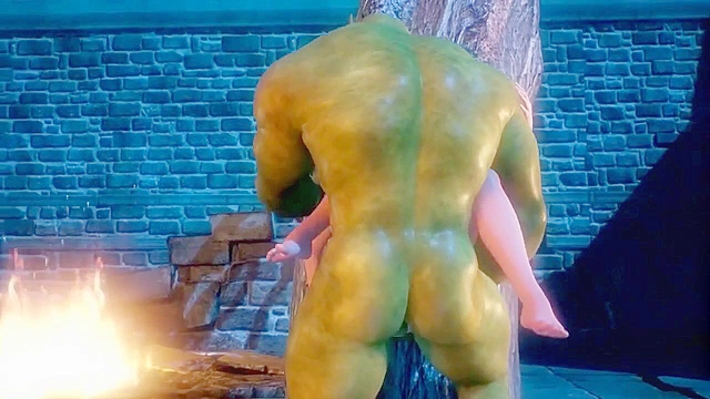 Anorsel: A mysterious ritual - Animated 3D orc fucking mature lady against tree