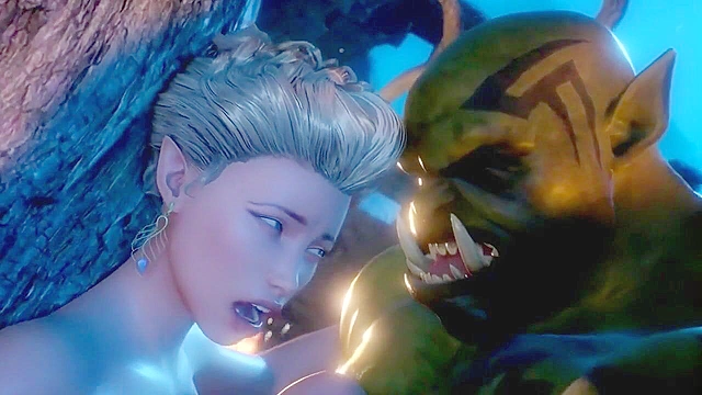 Anorsel: A mysterious ritual - Animated 3D orc fucking mature lady against tree