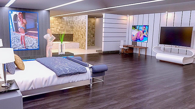 Busty nurse in sexy outfit works your dick with her huge tits - game walkthrough