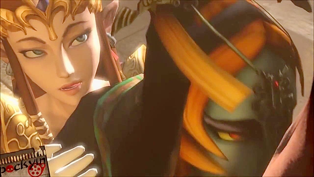 3D animated Princess Zelda gives a guy a blowjob