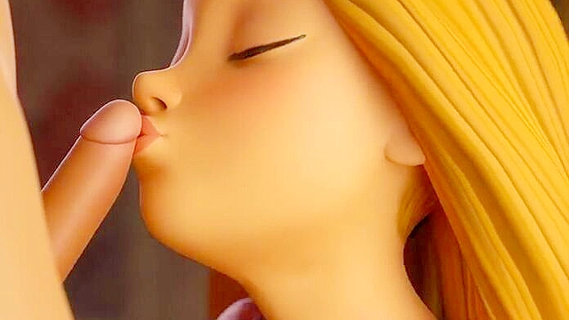 Disney princess Rapunzel swallow cum after blowjob
