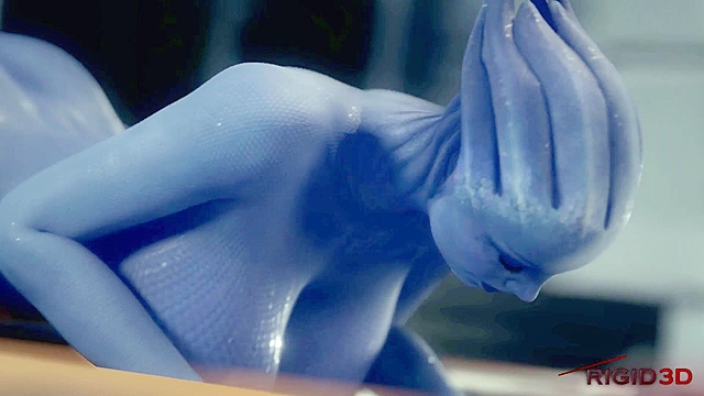 Liara's Lust - Mass Effect Liara sucks dick and her ass is cummed on