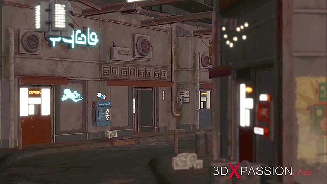 3d dickgirl android fucks a sexy young blonde in sci-fi bedroom