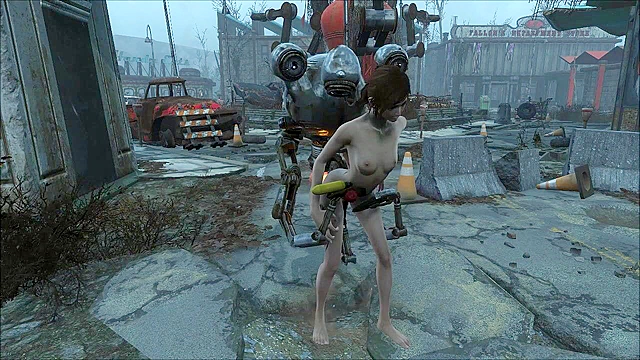 Fallout 4 - Petite teen girl fucks Mr Handy Robot