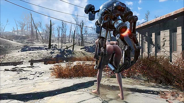 Fallout 4 - Petite teen girl fucks Mr Handy Robot