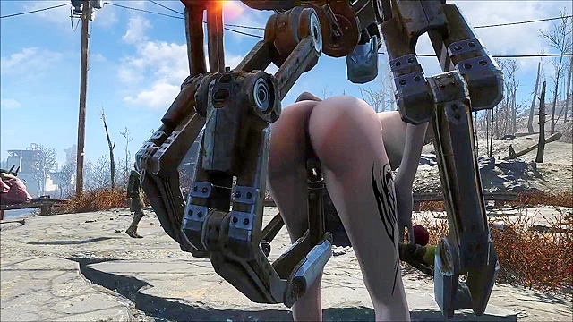 Fallout 4 - Petite teen girl fucks Mr Handy Robot