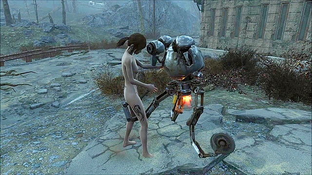 Fallout 4 - Petite teen girl fucks Mr Handy Robot