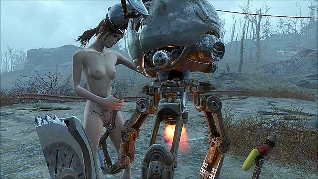 Fallout 4 - Petite teen girl fucks Mr Handy Robot