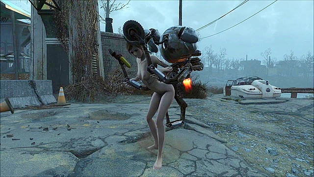 Fallout 4 - Petite teen girl fucks Mr Handy Robot
