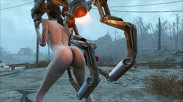 Fallout 4 - Petite teen girl fucks Mr Handy Robot