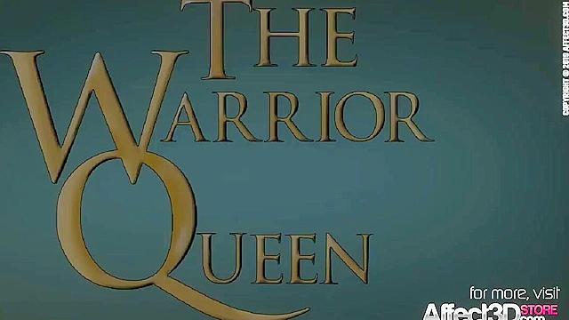 Futanari warrior queen fucking a big tits babe in a 3d animation