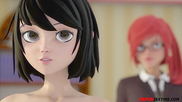 Student fucks her dad till creampie to stay at hentai sex school