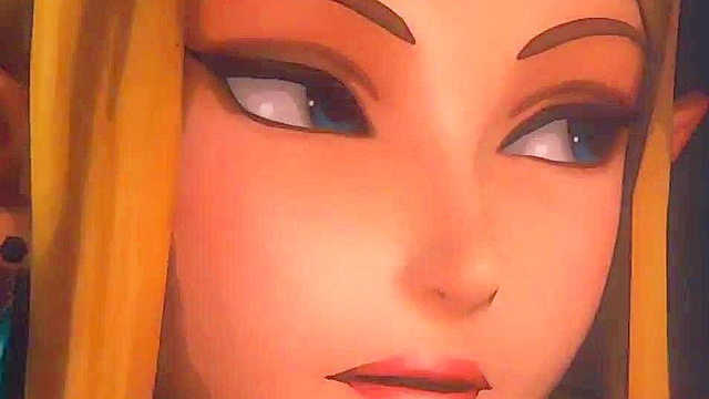 The Royal Treatment - Zelda and hot elf babe fight over Link's hard boner