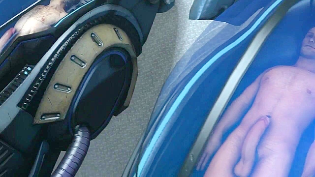 Science Thriller! - After waking from sleep chamber scifi girl is ready for some space sex