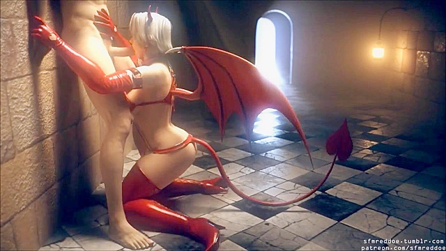 Sexy succubuses from Dead or Alive suck on big veiny cocks