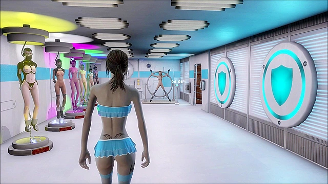 Fallout 4 slave fashion runway show in lingerie