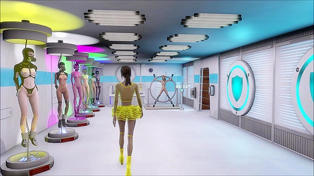 Fallout 4 slave fashion runway show in lingerie