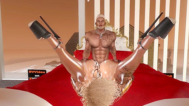 Hunter stops by the Digital Visage Studio for an animated porn shoot with Kayla