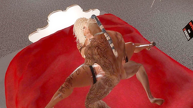 Hunter stops by the Digital Visage Studio for an animated porn shoot with Kayla