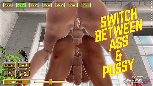 Busty blonde dickgirl fucks the mouth and pussy of a curvy black girl