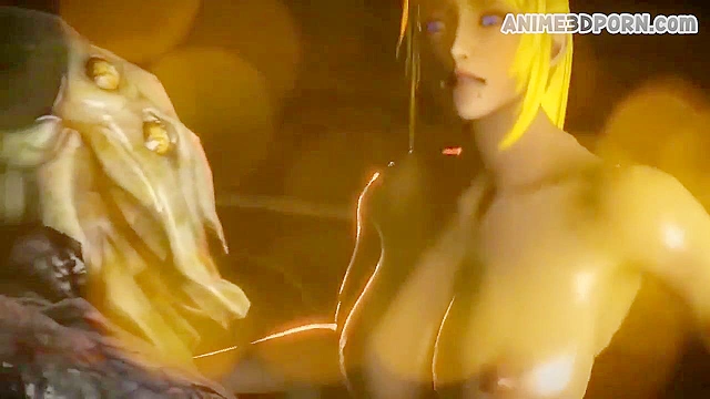 Hot blonde Samus banged by huge monster dicks - 3d porn compilation