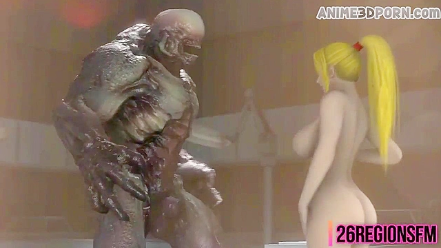 Hot blonde Samus banged by huge monster dicks - 3d porn compilation