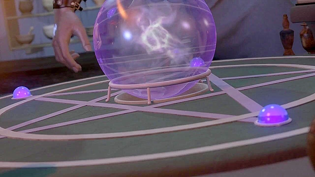 Stone Sorceress - Busty redhead gets titty fucked and licks the tip of his ogre cock