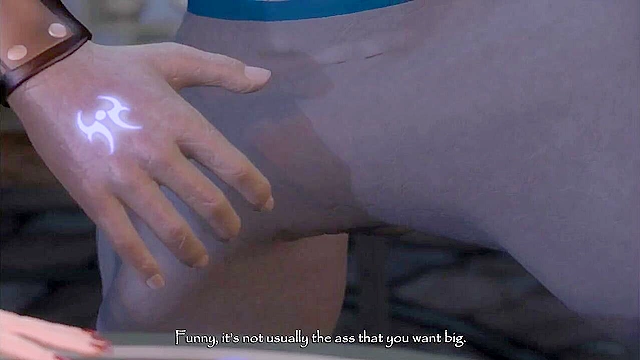 Stone Sorceress - Busty redhead gets titty fucked and licks the tip of his ogre cock