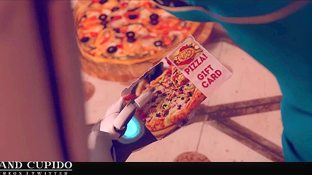 Overwatch Symmetra vibrates her pussy then sucks big cock