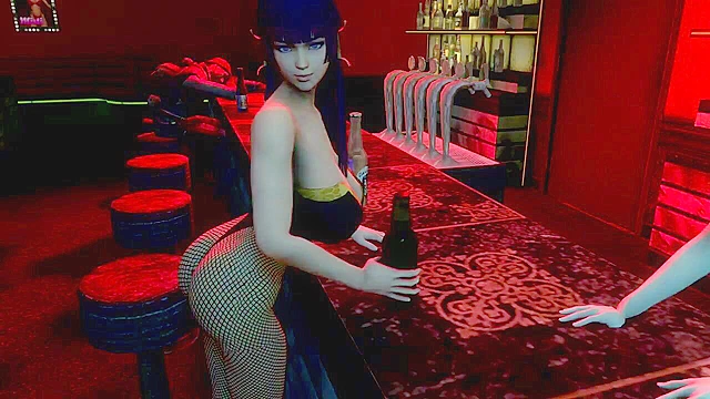 Big titty japanese strippers fuck in the hentai vip club