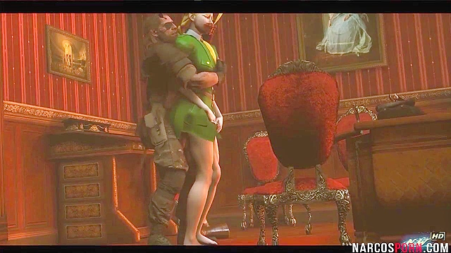 Blonde Cammy from Street Fighter gets thigh fucked by dirty general