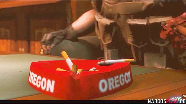 Blonde Cammy from Street Fighter gets thigh fucked by dirty general