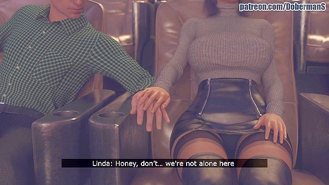 Dirty Wife fucks a black stranger with huge cock in the movie theater