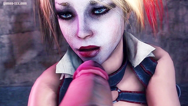 Batman pulls out his big cock and fucks Harley Quinn with it