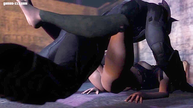 Batman pulls out his big cock and fucks Harley Quinn with it