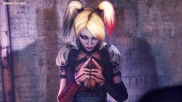 Batman pulls out his big cock and fucks Harley Quinn with it