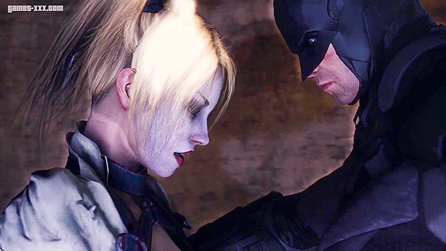 Batman pulls out his big cock and fucks Harley Quinn with it