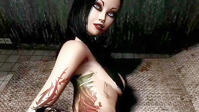 Adrenalize - Sexy punk 3d stripper dances and then rides your cock pov