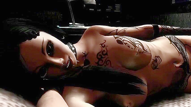 Adrenalize - Sexy punk 3d stripper dances and then rides your cock pov