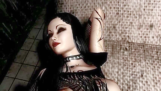 Adrenalize - Sexy punk 3d stripper dances and then rides your cock pov