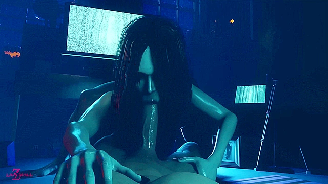 Dangerous Viewing Sadako 4k - Ring girl deepthroats and rides cock