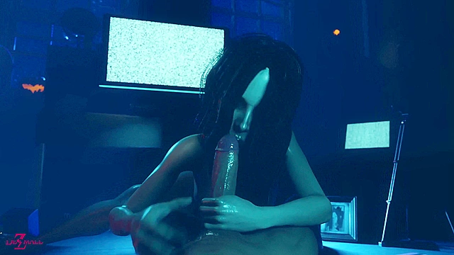 Dangerous Viewing Sadako 4k - Ring girl deepthroats and rides cock