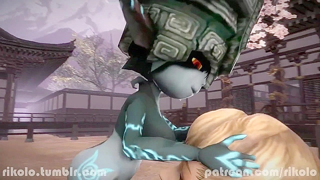 Legend of IIia - Futanari Midna face fucks Ilia