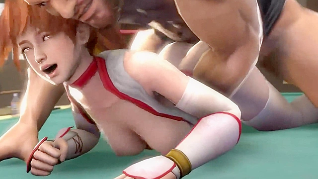 Kasumi vs Bass Armstrong in hard fuck in the fighting ring