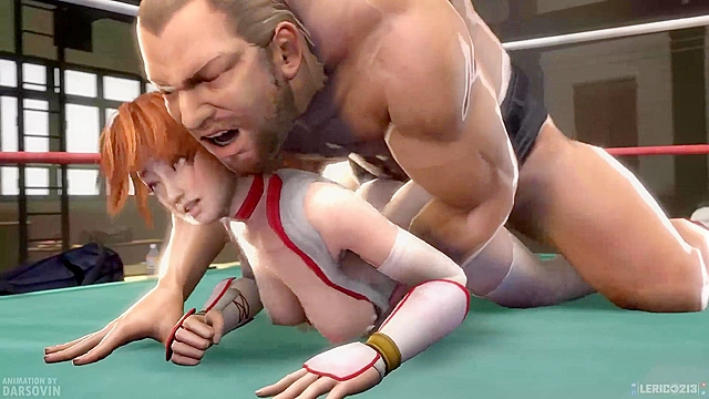 Kasumi vs Bass Armstrong in hard fuck in the fighting ring