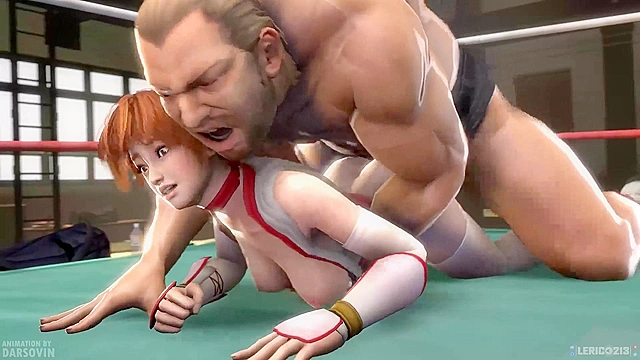 Kasumi vs Bass Armstrong in hard fuck in the fighting ring