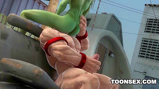 3D Juggernaut fucks the super sexy She-Hulk